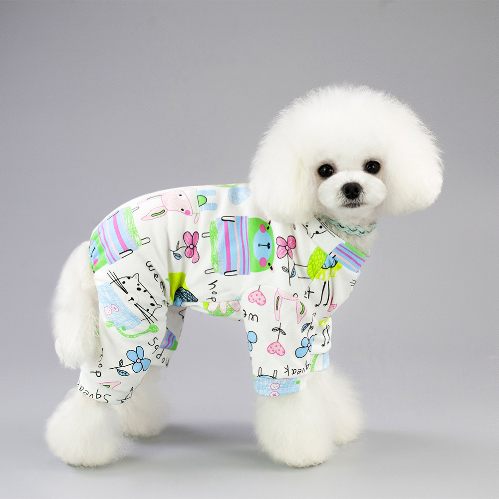 ペット服テディ犬猫犬服四足服春秋ペット服19色ルームウェア