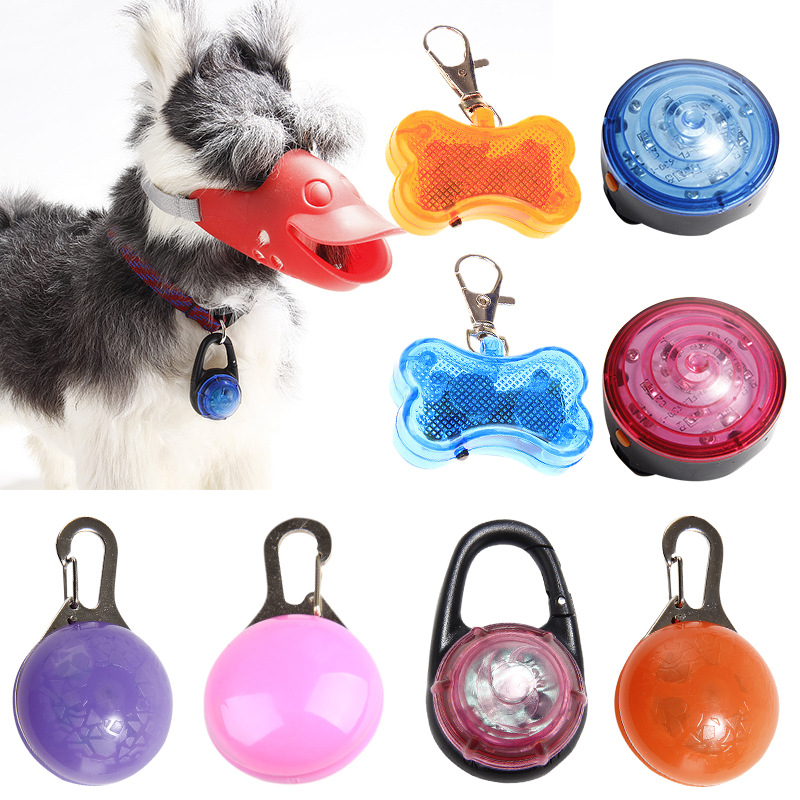 ペット発光ペンダント犬首輪タグ LED 発光犬ペンダント道路横断警告灯ペット発光ペンダント